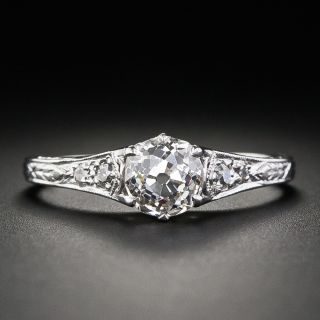 Art Deco .85 Carat Diamond Solitaire Ring - 6