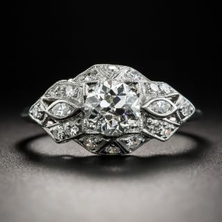 Art Deco .86 Carat Diamond Engagement Ring - GIA J VS2 - 1