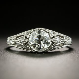 Art Deco .87 Carat Diamond Engagement Ring - GIA J VS2 - 2