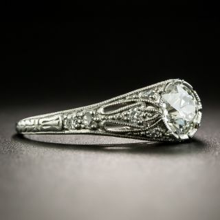 Art Deco .87 Carat Diamond Engagement Ring - GIA J VS2