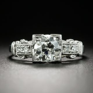 Art Deco .88 Carat Diamond Engagement Ring - 3