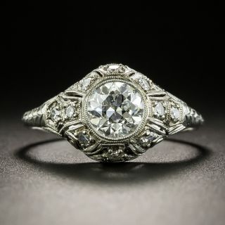 Art Deco .88 Carat Diamond Engagement Ring - GIA F VS2 - 3