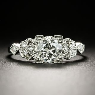 Art Deco .88 Carat Diamond Engagement Ring - GIA K VS2 - 3