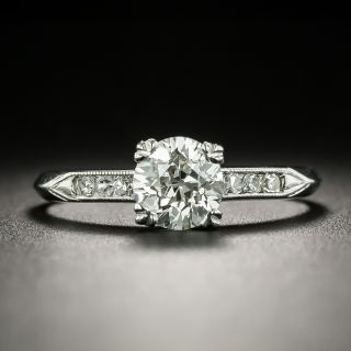 Art Deco .89 Carat Diamond Engagement Ring - GIA I VS2 - 2