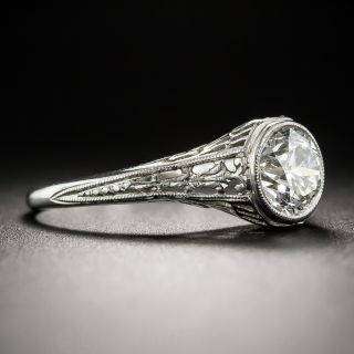 Art Deco .89 Carat Diamond Platinum Solitaire- GIA  I VS1 