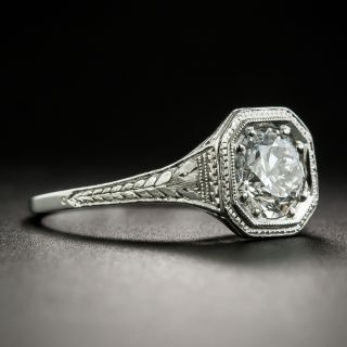 Art Deco .90 Carat Diamond Engagement Ring