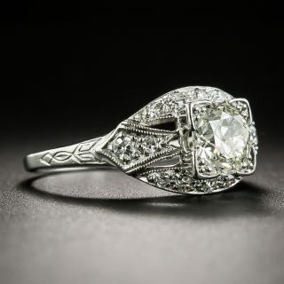 Art Deco .90 Carat Diamond Engagement Ring