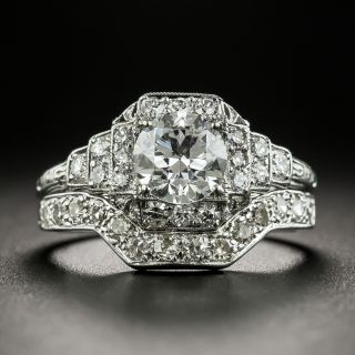 Art Deco .90 Carat Diamond Engagement Ring, GIA D VS1 - 2