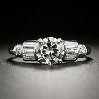 Art Deco .90 Carat Diamond Engagement Ring - GIA H VS2 - 2