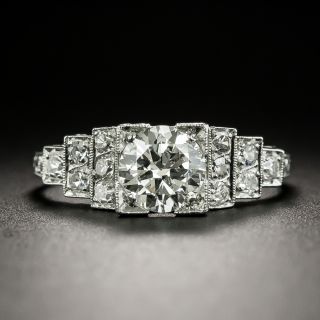 Art Deco .91 Carat Diamond Engagement Ring by Tenen Brothers - GIA - H VVS1  - 1