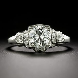 Art Deco .91 Carat Diamond Engagement Ring - GIA G VS2 - 3