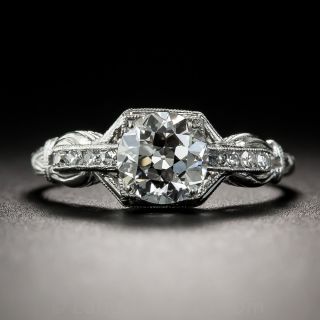 Art Deco .92 Carat Diamond Engagement Ring - GIA H VVS1