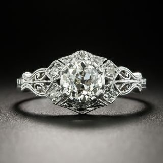 Art Deco .93 Carat Diamond Engagement Ring - GIA - 2