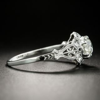 Art Deco .93 Carat Diamond Engagement Ring - GIA
