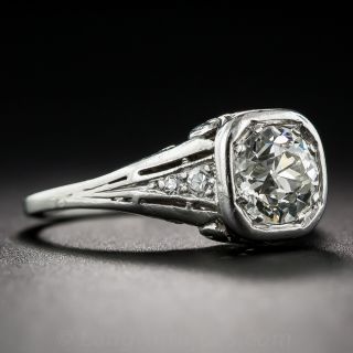 Art Deco .95 Carat Diamond Engagement Ring