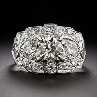 Art Deco .96 Carat Diamond Engagement Ring - GIA L VS1 - 3