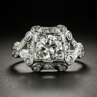 Art Deco .96 Carat Diamond Engagement Ring - GIA - 2
