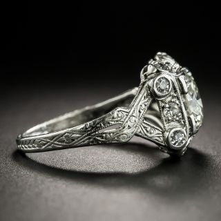 Art Deco .96 Carat Diamond Engagement Ring - GIA