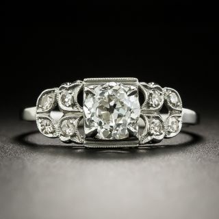 Art Deco .97 Carat Diamond Engagement Ring - GIA I SI1 - 2