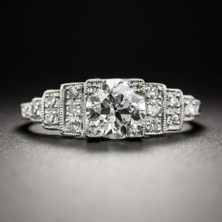 Art Deco .97 Carat Diamond Engagement Ring