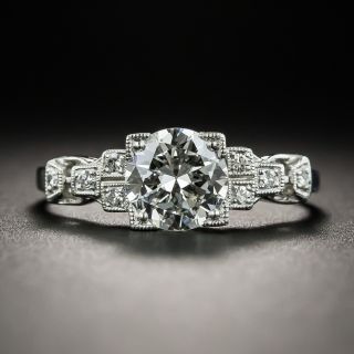Art Deco .99 Carat Diamond Engagement Ring - GIA I VVS2