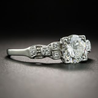 Art Deco .99 Carat Diamond Engagement Ring - GIA I VVS2