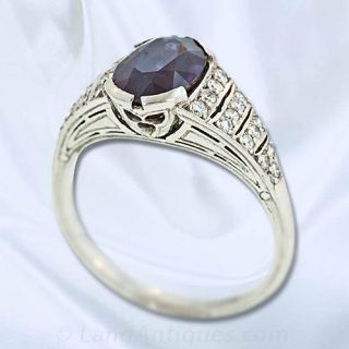 Art Deco Alexandrite Ring