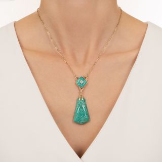 Art Deco Amazonite Necklace  