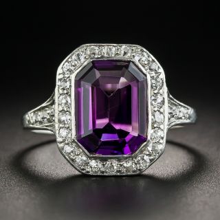 Art Deco Amethyst Diamond Ring by Hayden Wheeler