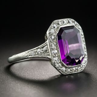 Art Deco Amethyst Diamond Ring by Hayden Wheeler