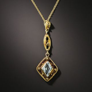Art Deco Aquamarine Necklace - 2