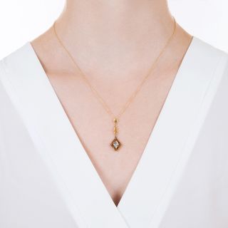 Art Deco Aquamarine Necklace