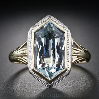 Art Deco Aquamarine Ring