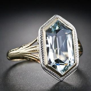 Art Deco Aquamarine Ring