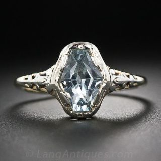 Art Deco Aquamarine Ring