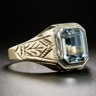 Art Deco Aquamarine Ring
