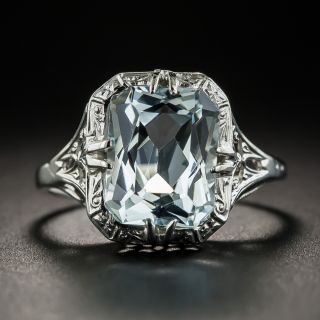 Art Deco Aquamarine Ring - 1