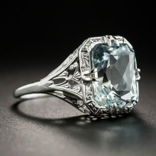 Art Deco Aquamarine Ring