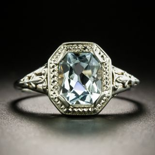 Art Deco Aquamarine Ring by Bippart and Bennett and Co. - 3