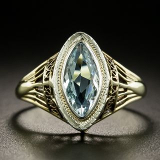 Art Deco Aquamarine Ring by J.R. Wood & Sons - 3