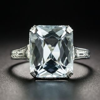 Art Deco Aquamarine Ring by J.R. Wood