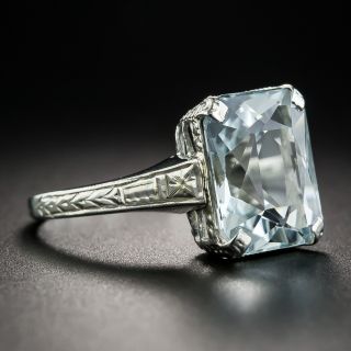 Art Deco Aquamarine Ring by J.R. Wood