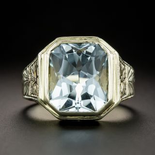 Art Deco Aquamarine Ring by Untermeyer - 3