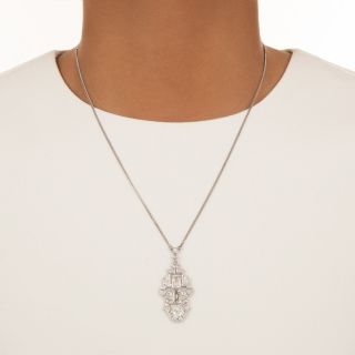 Art Deco Architectural Diamond Pendant