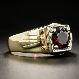 Art Deco Arizona Garnet Gent's Ring
