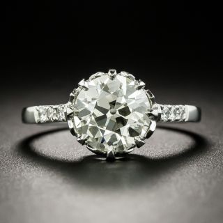 Art Deco Austrian 2.08 Carat Diamond Engagement Ring - GIA N SI2 - 2
