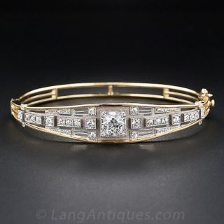 Art Deco Bangle Bracelet