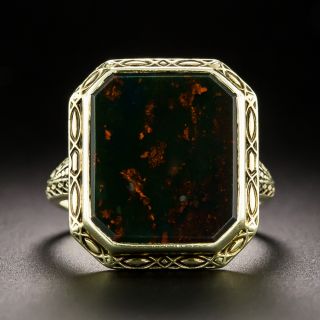 Art Deco Bloodstone Ring by Larter - 2