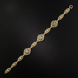 Art Deco Blue Zircon Bracelet