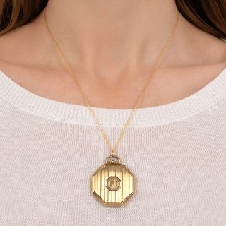 Art Deco Book Locket by Carter, Gough & Co